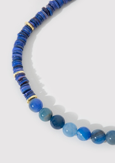  Mavi Doğal Taşlı Mavi Kolye 1912514-83077