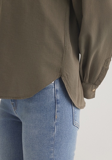  Mavi Haki Gömlek Regular Fit / Normal Kesim 1210985-80697