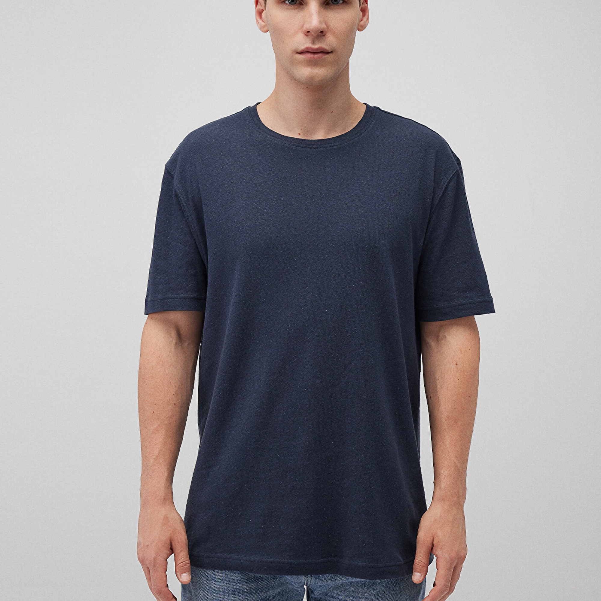 Mavi Lacivert Basic Tişört Loose Fit / Bol Rahat Kesim 0612228-87822