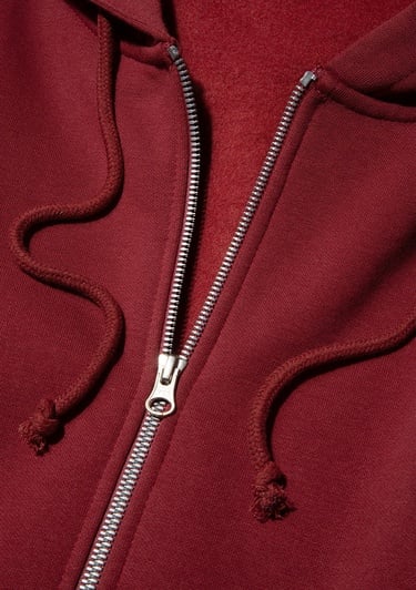  Mavi Kapüşonlu Fermuarlı Bordo Sweatshirt 1610221-85493