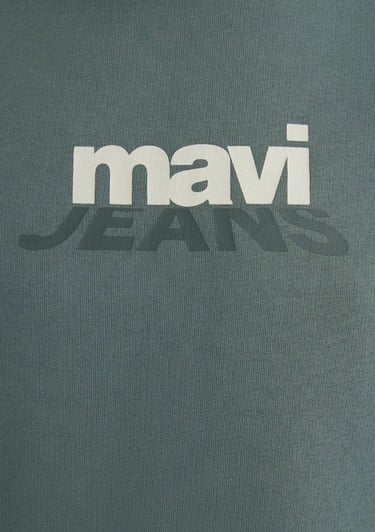  Mavi Mavi Logo Baskılı Yeşil Sweatshirt 0S10210-71577