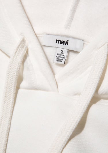  Mavi Mavi Logo Patchli Beyaz Sweatshirt 1S10175-80194