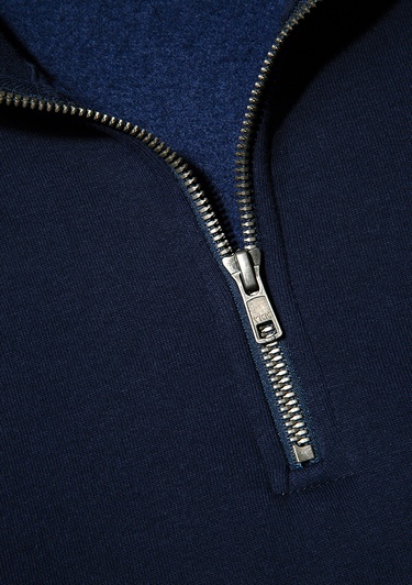  Mavi Mavi Logo Baskılı Yarı Fermuarlı Lacivert Sweatshirt 0S10208-70497