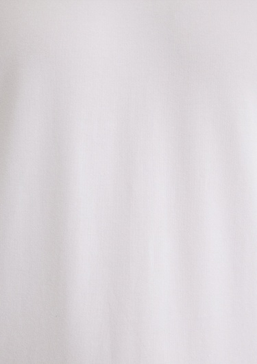  Mavi Stretch V Yaka Beyaz Basic Tişört Fitted / Vücuda Oturan Kesim 061748-620