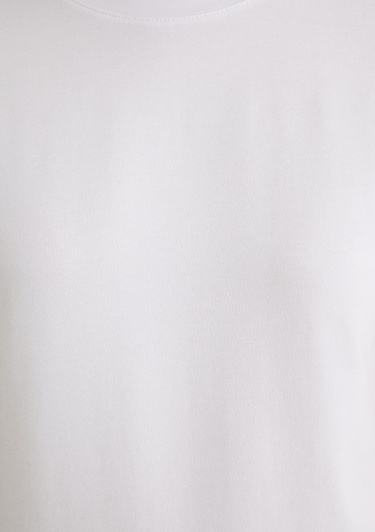  Mavi Stretch Beyaz Basic Tişört Fitted / Vücuda Oturan Kesim 162767-620