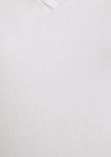  Mavi V Yaka Beyaz Basic Stretch Tişört Fitted / Vücuda Oturan Kesim 162769-620