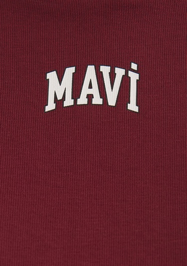  Mavi Mavi Logo Baskılı Kırmızı Crop Tişört Crop / Kısa Kesim 1611585-70392