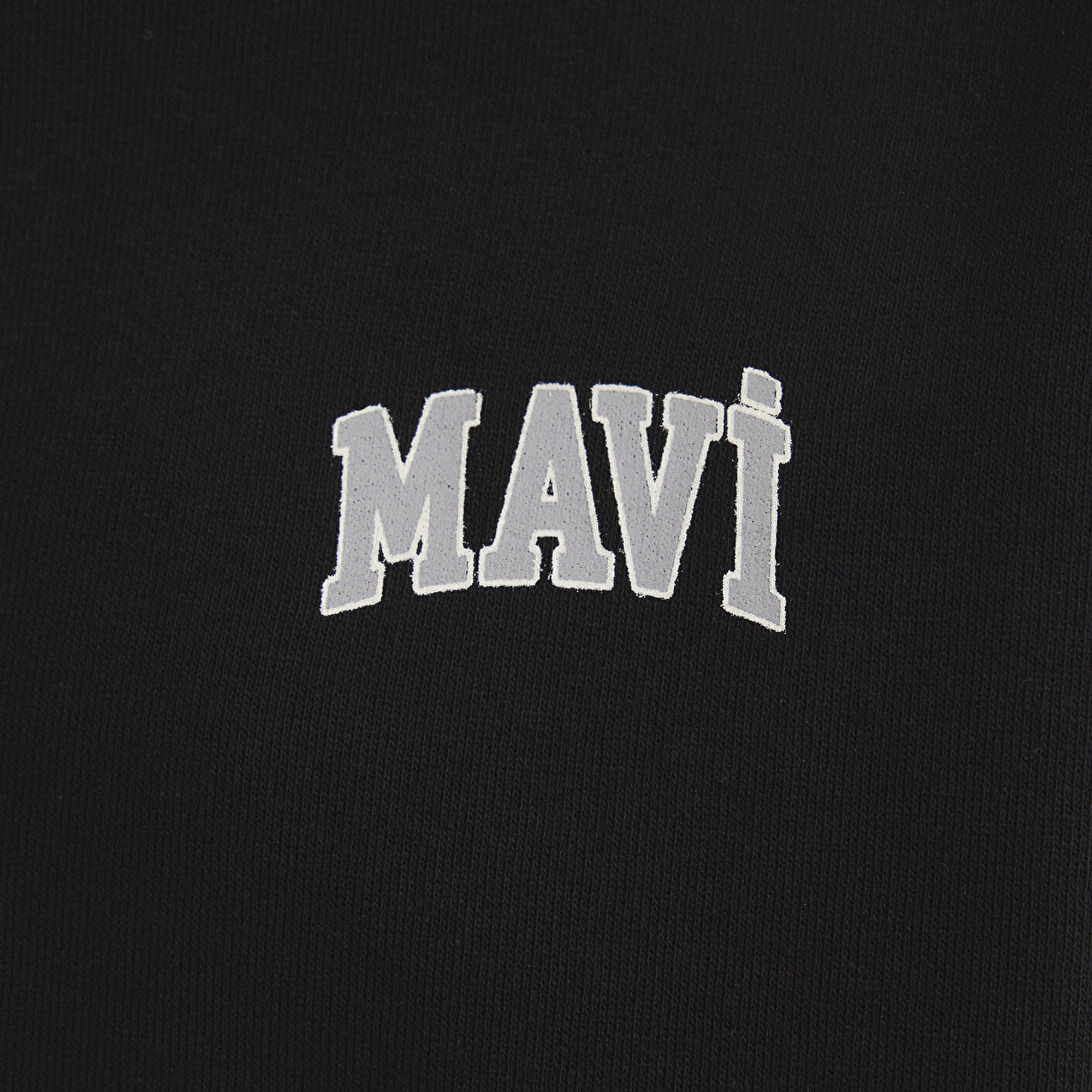 Mavi Mavi Logo Baskılı Kapüşonlu Fermuarlı Siyah Sweatshirt 1S10178-900