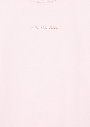  Mavi Organik Pamuklu Pembe Basic Tişört Regular Fit / Normal Kesim 7610197-88133
