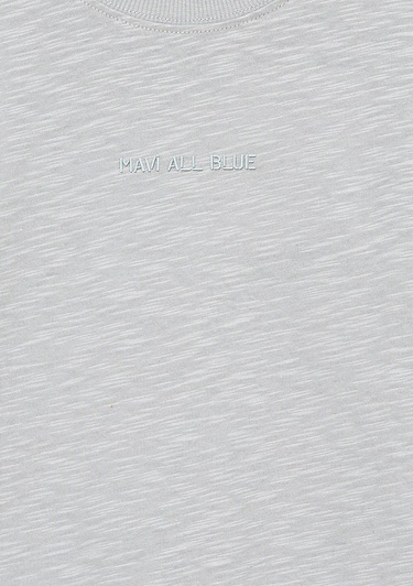 Mavi Organik Pamuklu Gri Basic Tişört Loose Fit / Bol Rahat Kesim 6610203-70075