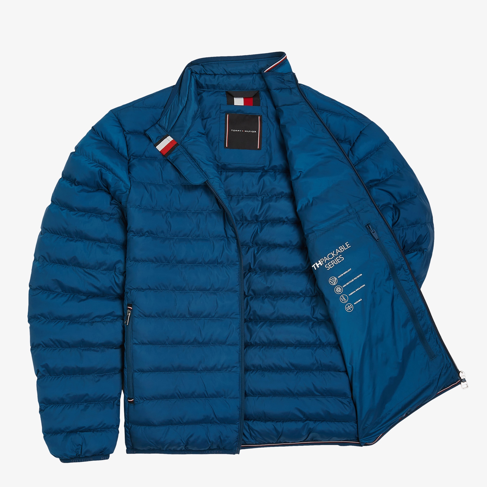 Tommy Hilfiger Core Packable Recycled Erkek Mavi Ceket