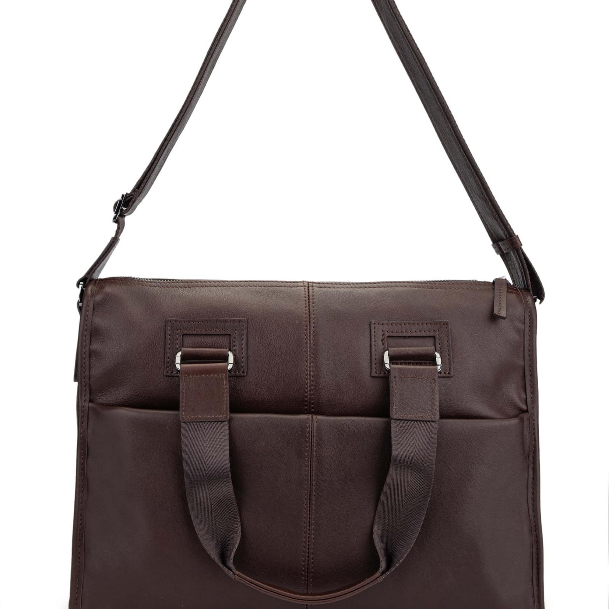 Tamer Tanca Erkek Hakiki Deri Kahverengi Evrak Çantası