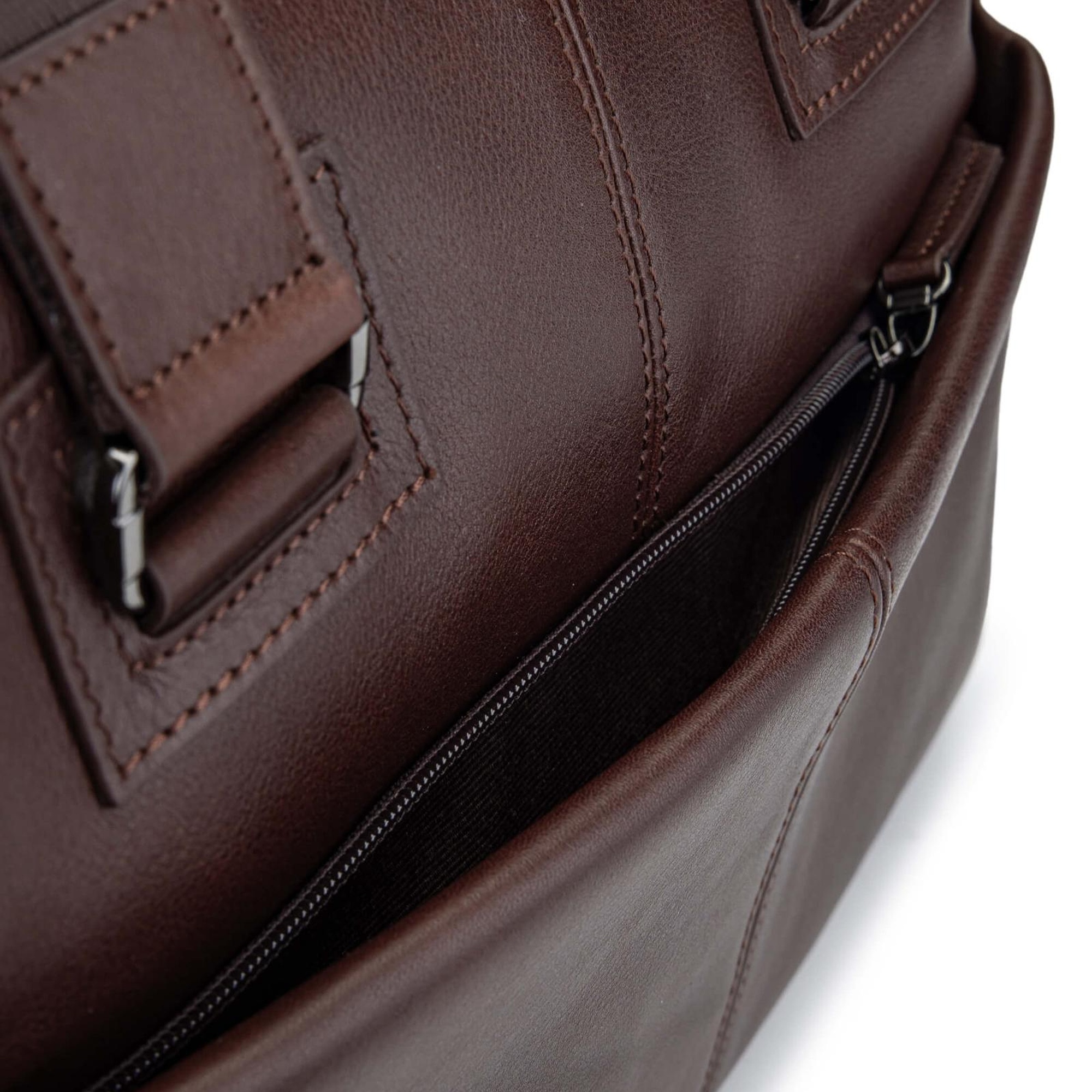 Tamer Tanca Erkek Hakiki Deri Kahverengi Evrak Çantası