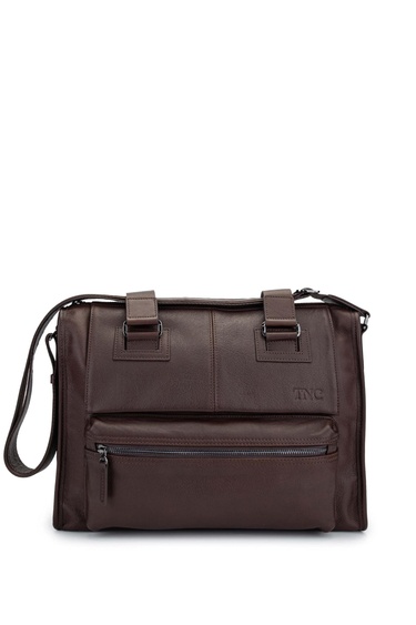  Tamer Tanca Erkek Hakiki Deri Kahverengi Evrak Çantası