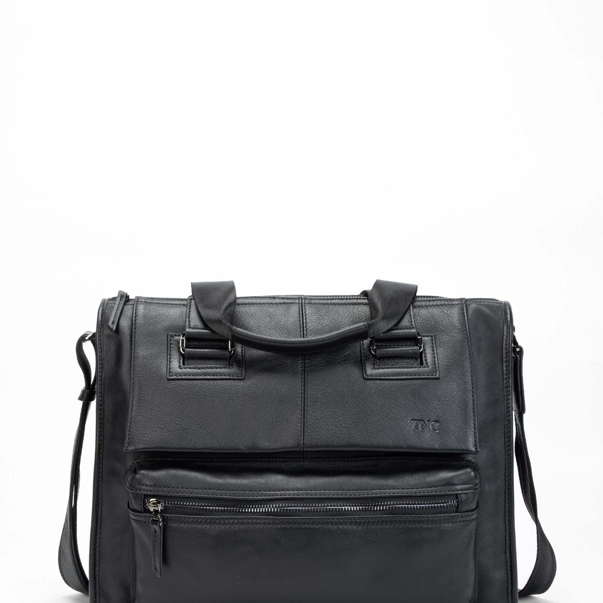 Tamer Tanca Erkek Hakiki Deri Siyah Evrak Çantası