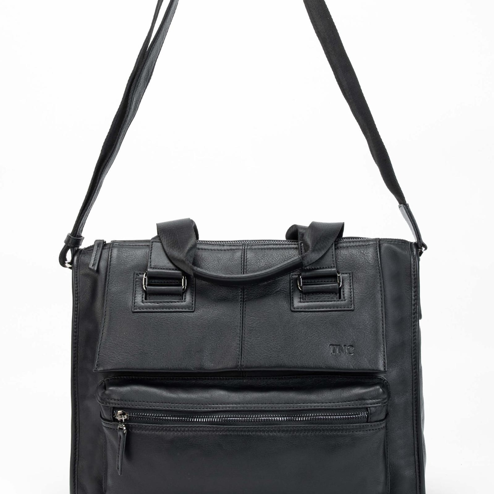 Tamer Tanca Erkek Hakiki Deri Siyah Evrak Çantası