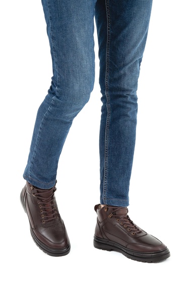  Tamer Tanca Erkek Hakiki Deri Kahverengi Casual Bot