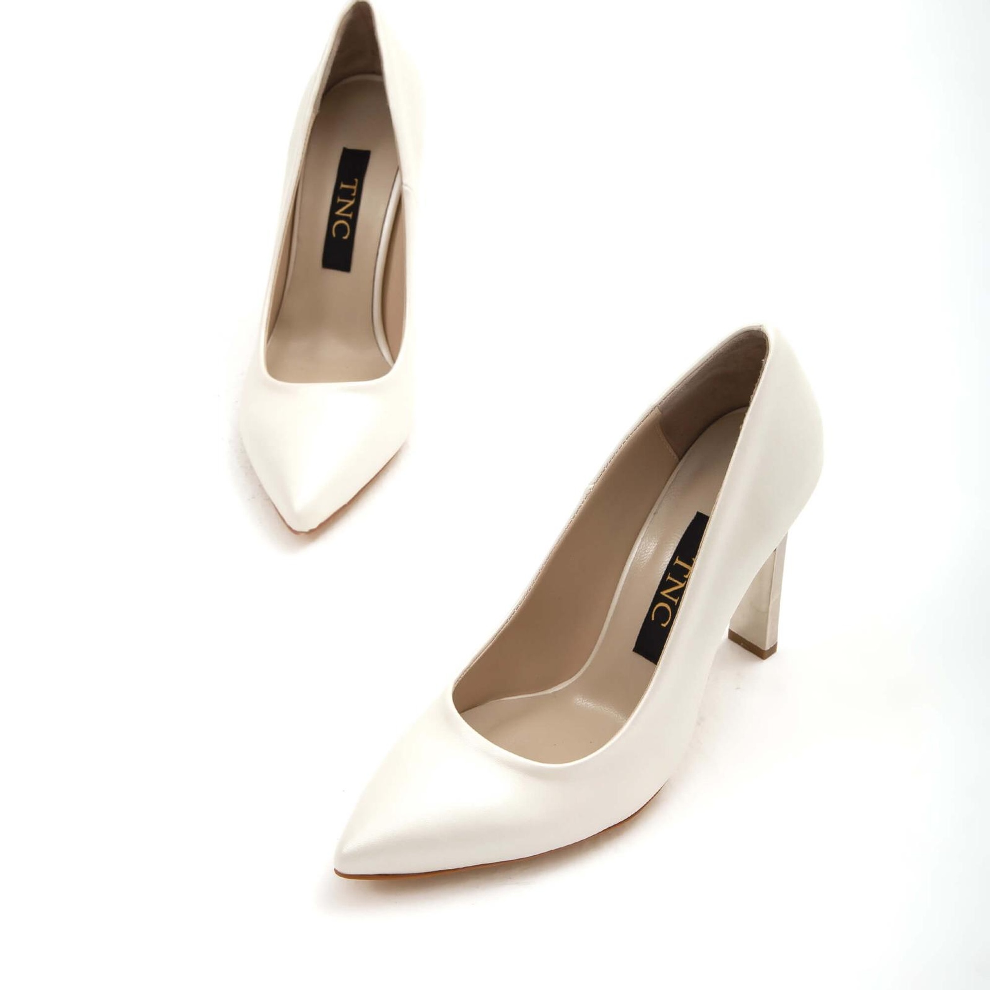 Tamer Tanca Kadın Vegan Beyaz Sedef Abiye Ayakkabı