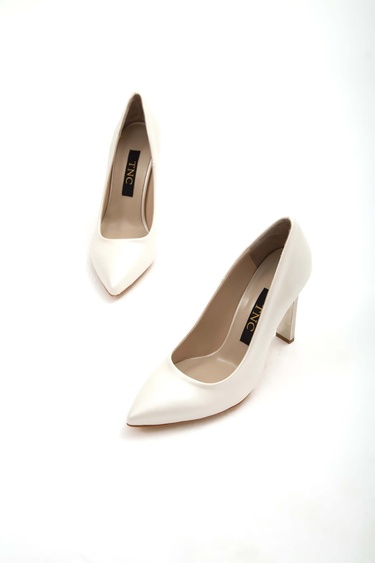  Tamer Tanca Kadın Vegan Beyaz Sedef Abiye Ayakkabı