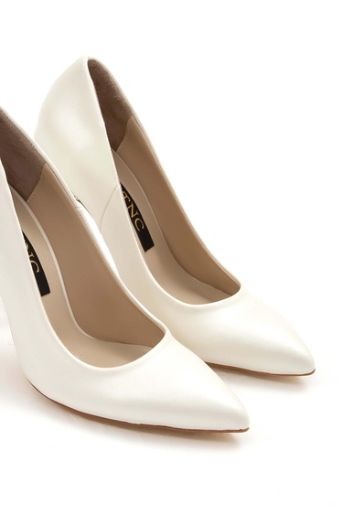  Tamer Tanca Kadın Vegan Beyaz Sedef Abiye Ayakkabı