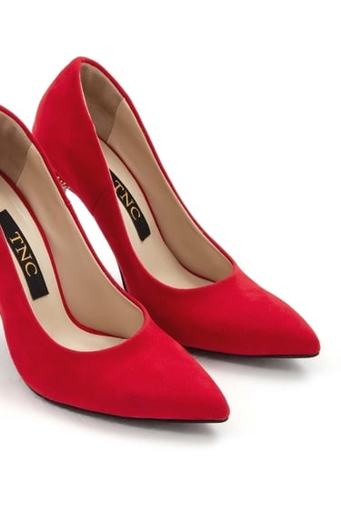  Tamer Tanca Kadın Vegan Kırmızı Abiye Ayakkabı