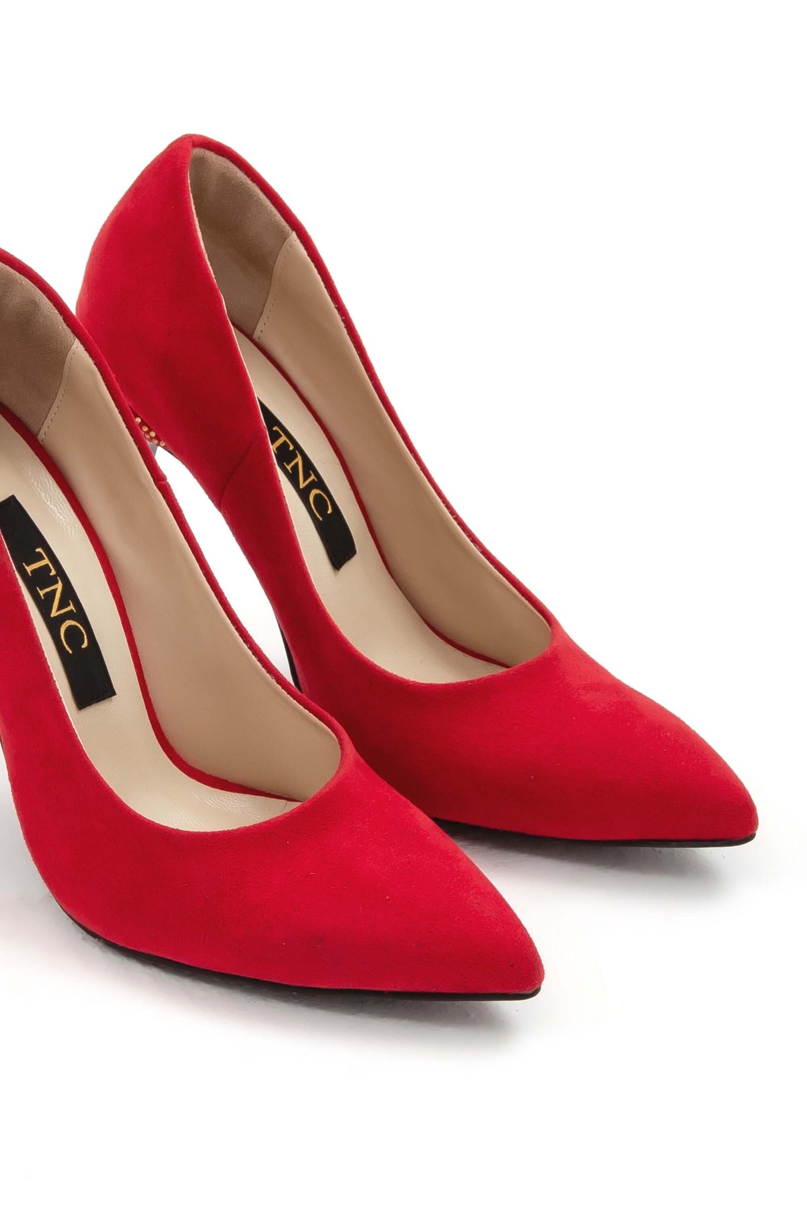  Tamer Tanca Kadın Vegan Kırmızı Abiye Ayakkabı