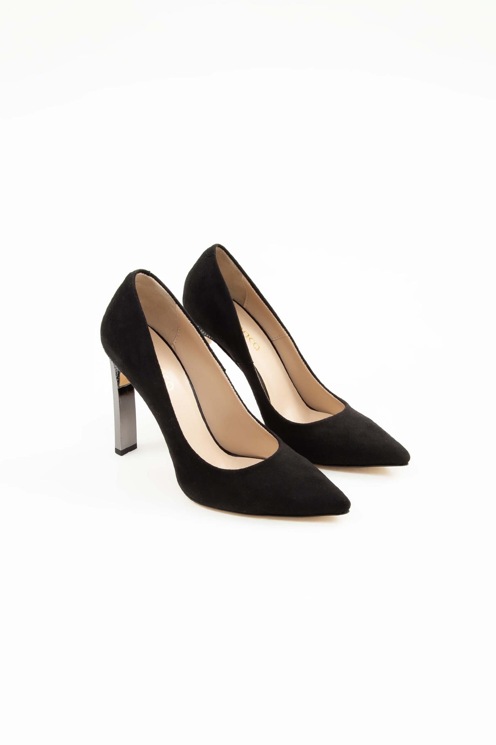 Tamer Tanca Kadın Vegan Siyah Süet Abiye Ayakkabı