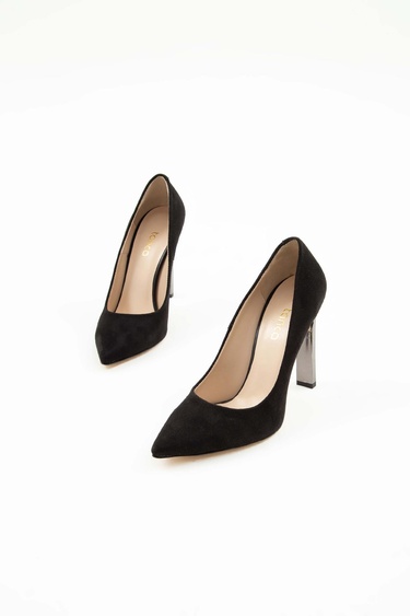  Tamer Tanca Kadın Vegan Siyah Süet Abiye Ayakkabı