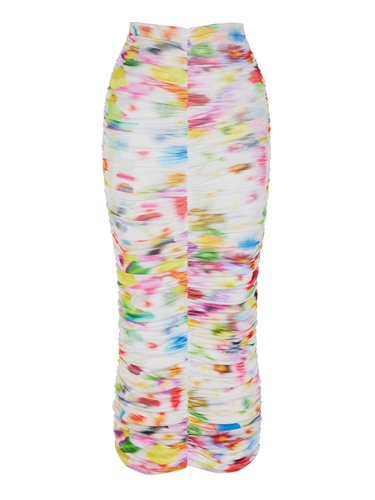  Desenli Drapeli Etek