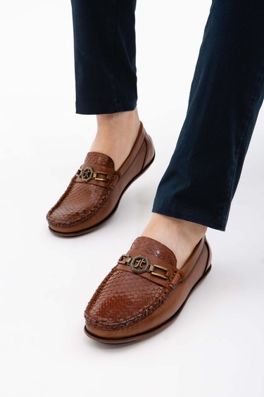  Tamer Tanca Erkek Hakiki Deri Taba Driver Ayakkabı