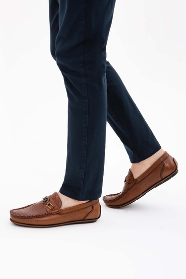  Tamer Tanca Erkek Hakiki Deri Taba Driver Ayakkabı