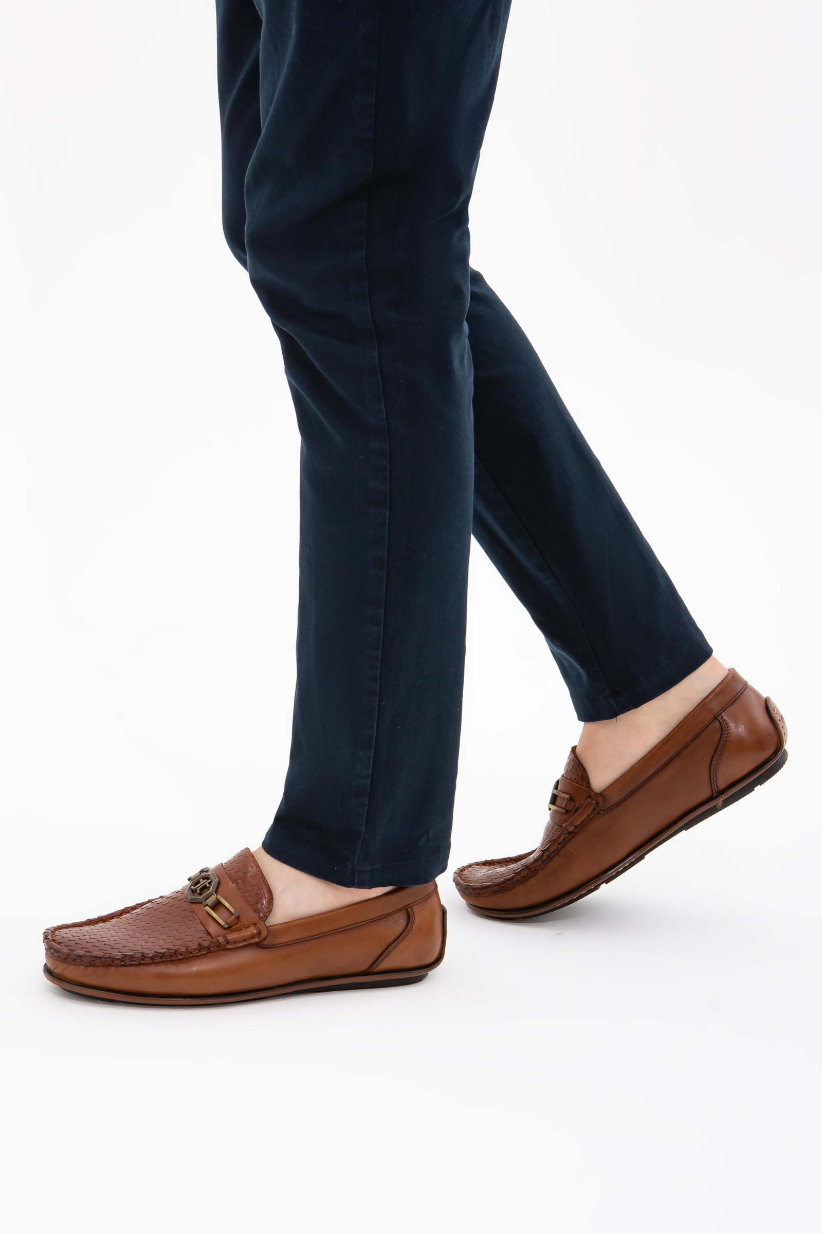  Tamer Tanca Erkek Hakiki Deri Taba Driver Ayakkabı