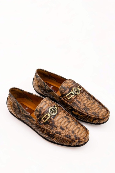  Tamer Tanca Erkek Hakiki Deri Taba Loafer Ayakkabı