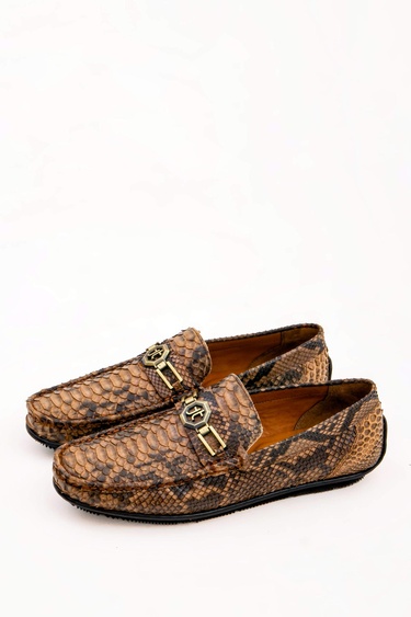  Tamer Tanca Erkek Hakiki Deri Taba Loafer Ayakkabı