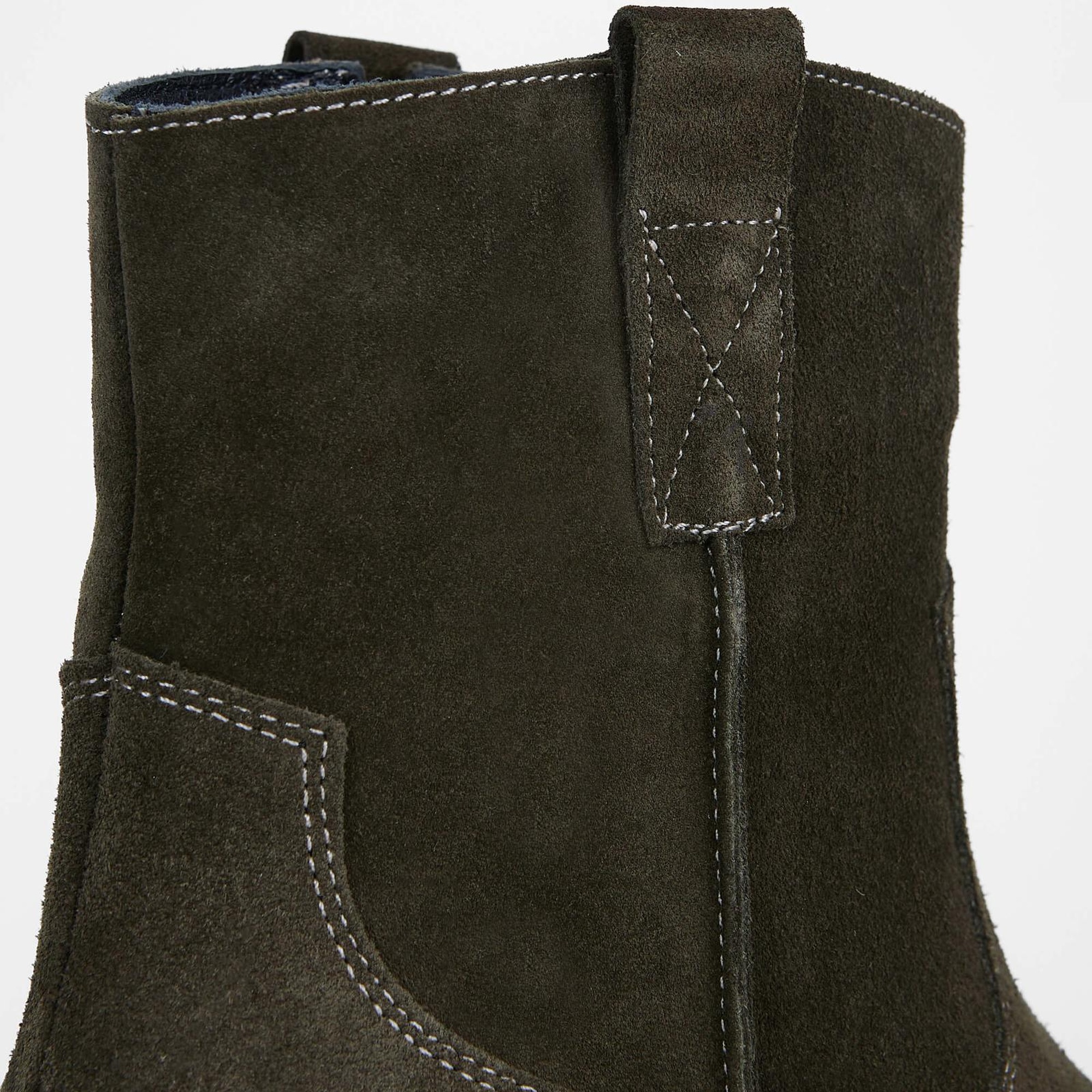 Tamer Tanca Kadın Hakiki Deri Haki Süet Western Bot