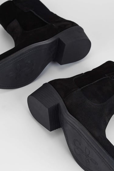  Tamer Tanca Kadın Hakiki Deri Siyah Süet Western Bot