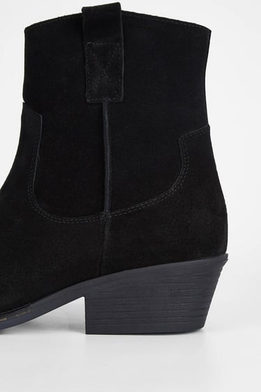  Tamer Tanca Kadın Hakiki Deri Siyah Süet Western Bot