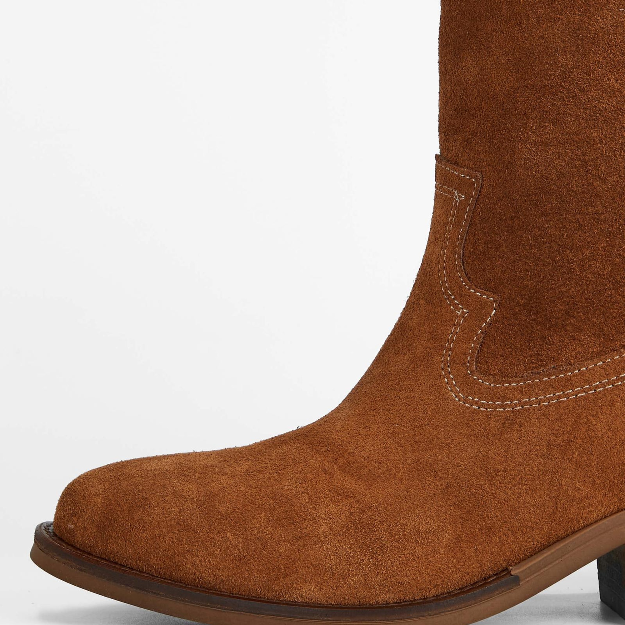 Tamer Tanca Kadın Hakiki Deri Taba Süet Western Bot