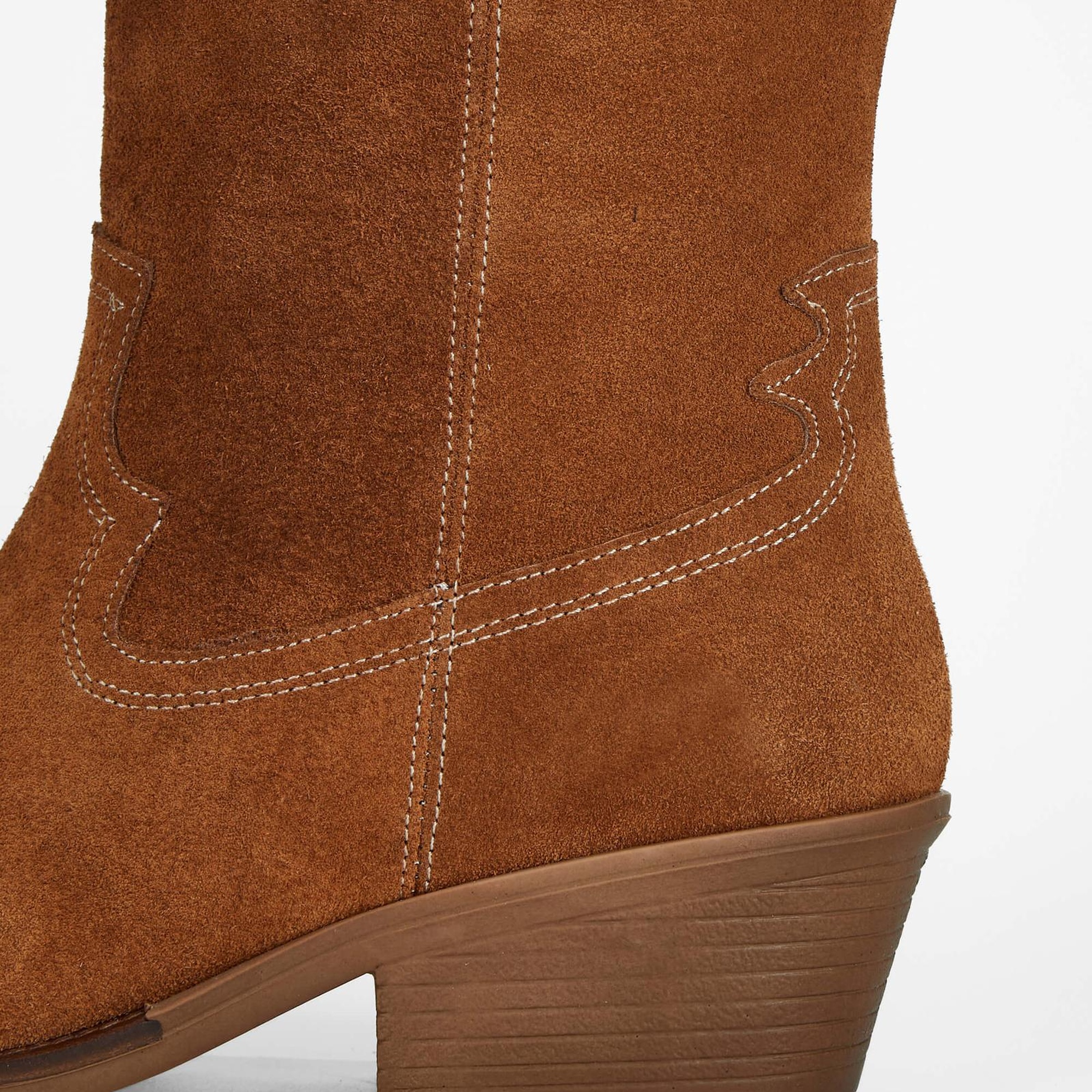 Tamer Tanca Kadın Hakiki Deri Taba Süet Western Bot