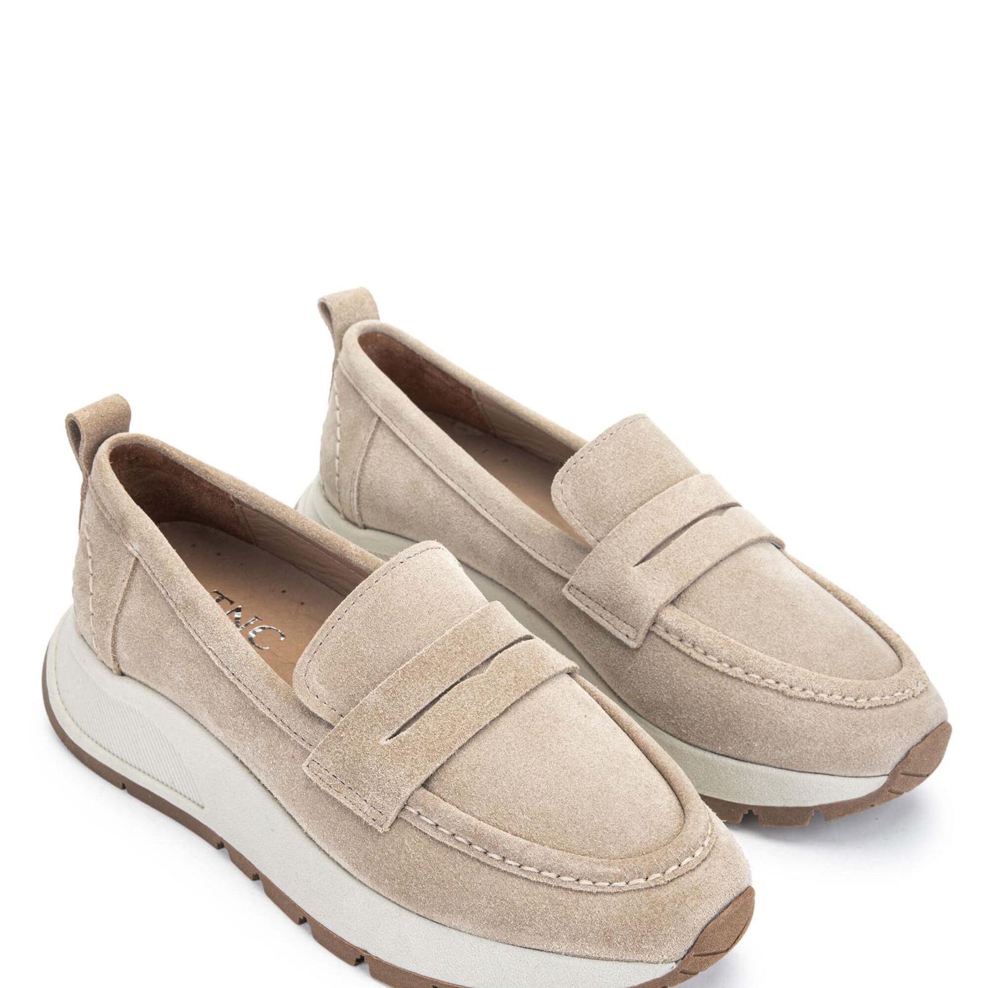 Tamer Tanca Kadın Hakiki Deri Bej Loafer Ayakkabı