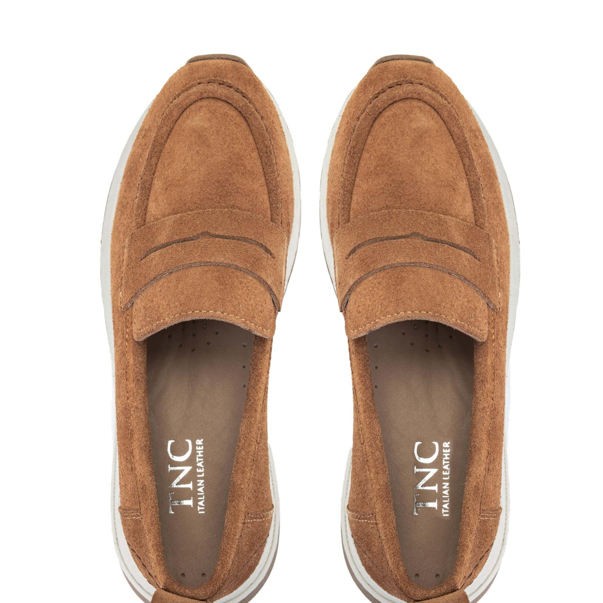 Tamer Tanca Kadın Hakiki Deri Tütün Süet Loafer Ayakkabı