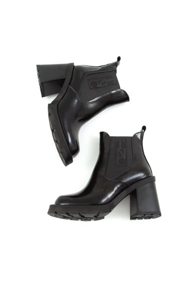  Tamer Tanca Kadın Hakiki Deri Siyah Rugan Casual Bot