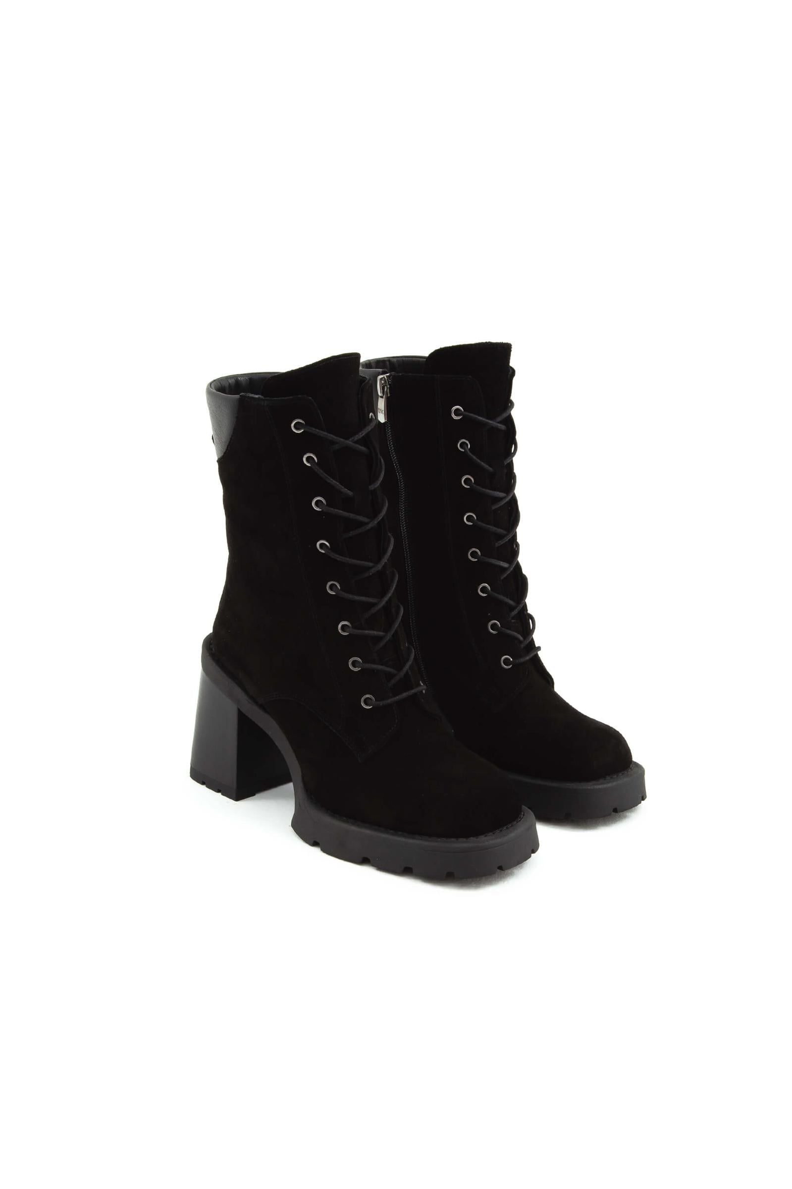  Tamer Tanca Kadın Hakiki Deri Siyah Süet Casual Bot