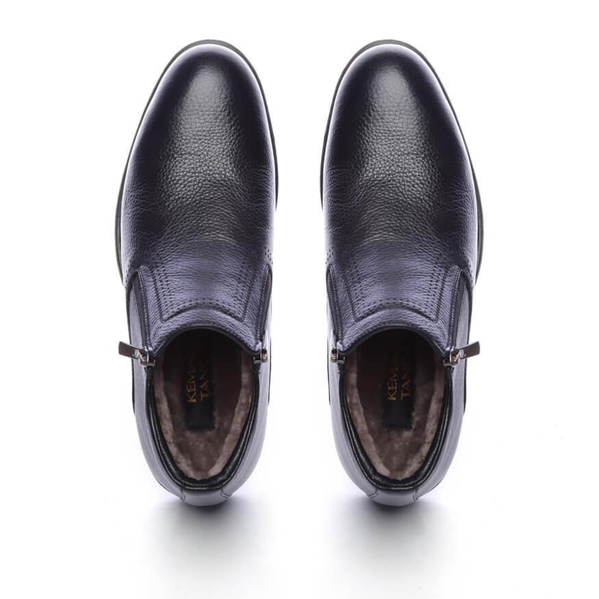 Tamer Tanca Erkek Hakiki Deri Siyah Floter Klasik Bot