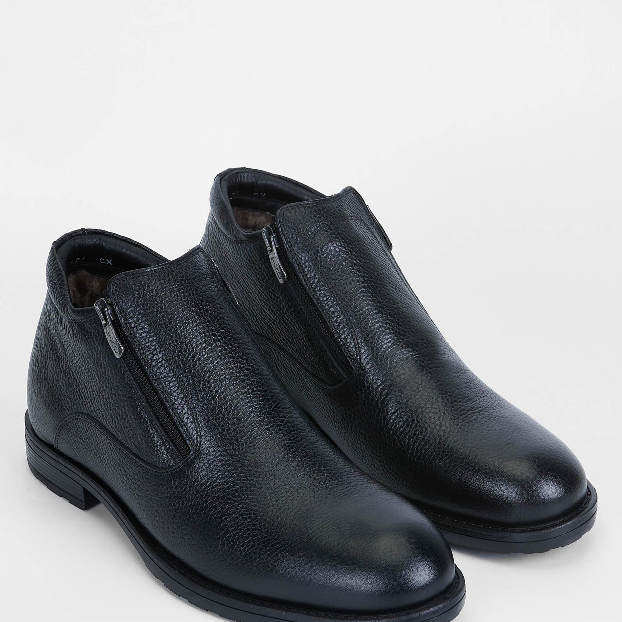 Tamer Tanca Erkek Hakiki Deri Siyah Floter Klasik Bot