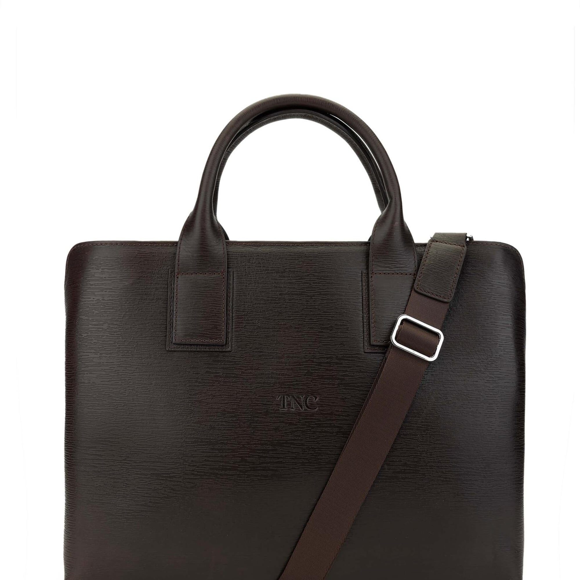 Tamer Tanca Erkek Hakiki Deri Kahverengi Evrak Çantası