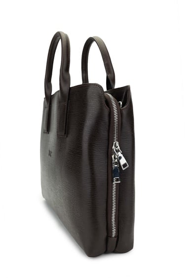  Tamer Tanca Erkek Hakiki Deri Kahverengi Evrak Çantası