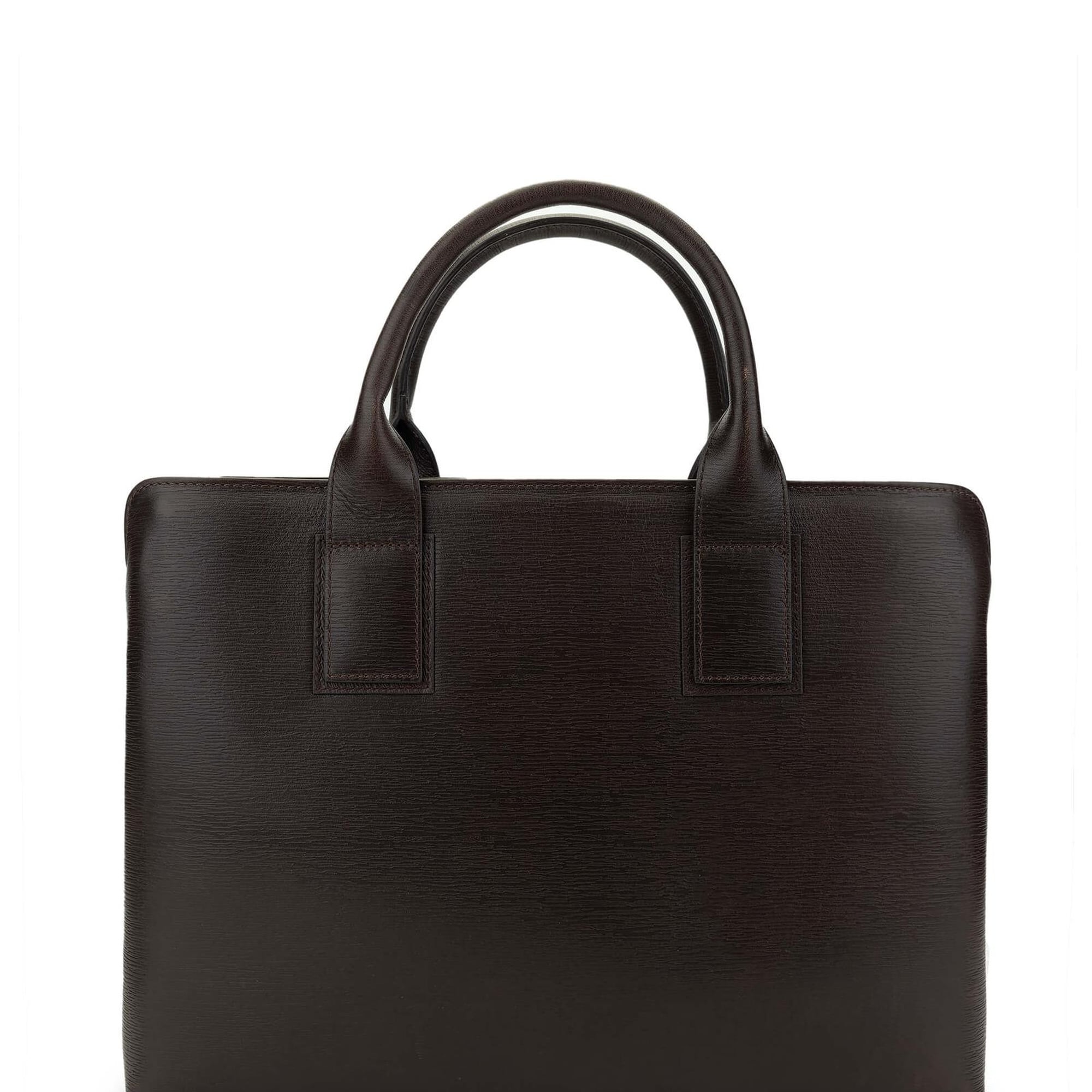 Tamer Tanca Erkek Hakiki Deri Kahverengi Evrak Çantası