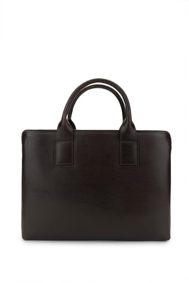  Tamer Tanca Erkek Hakiki Deri Kahverengi Evrak Çantası