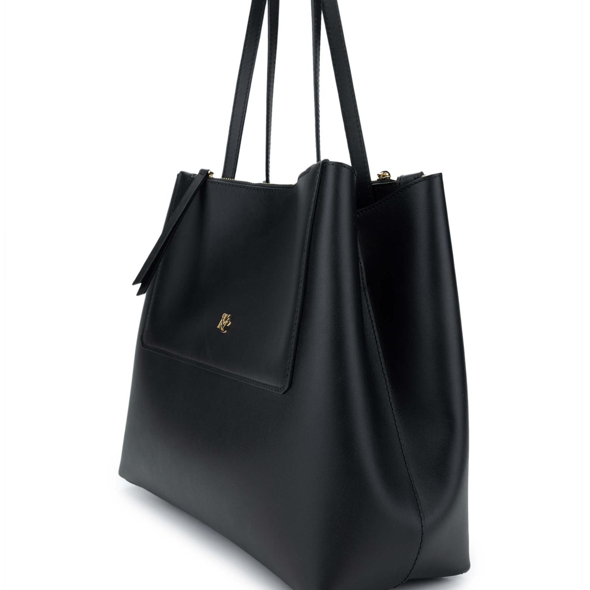 Tamer Tanca Kadın Hakiki Deri Siyah Deri Omuz Çanta